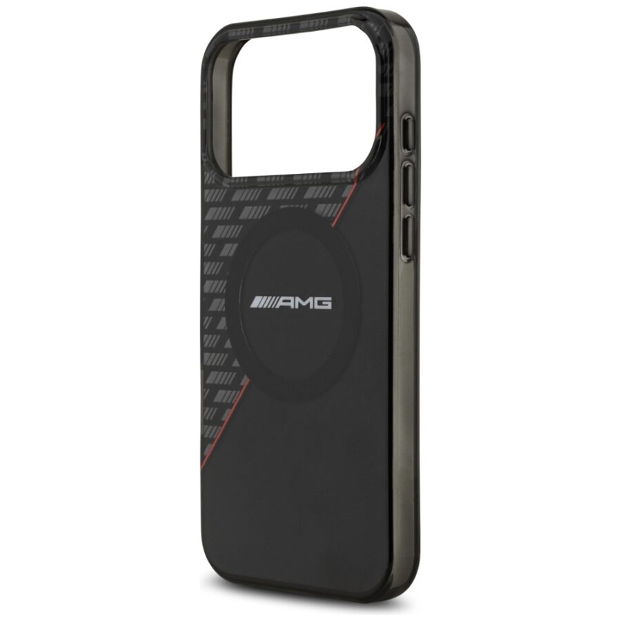Etui AMG IML Double Layer Rhombs MagSafe do Iphone 18 Pro Max/ 17 Pro Max czarno-czerwony