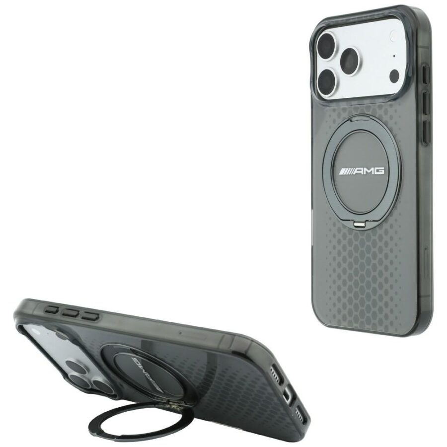 Etui AMG IML Double Layer Urban Line with Ring Stand MagSafe do iPhone 18 Pro Max / 17 Pro Max szary