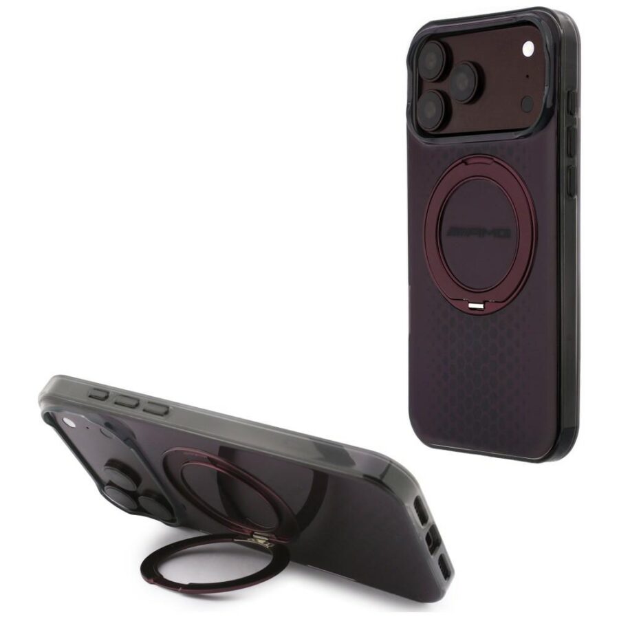 Etui AMG IML Double Layer Urban Line with Ring Stand MagSafe do iPhone 18 Pro Max / 17 Pro Max burgundowy