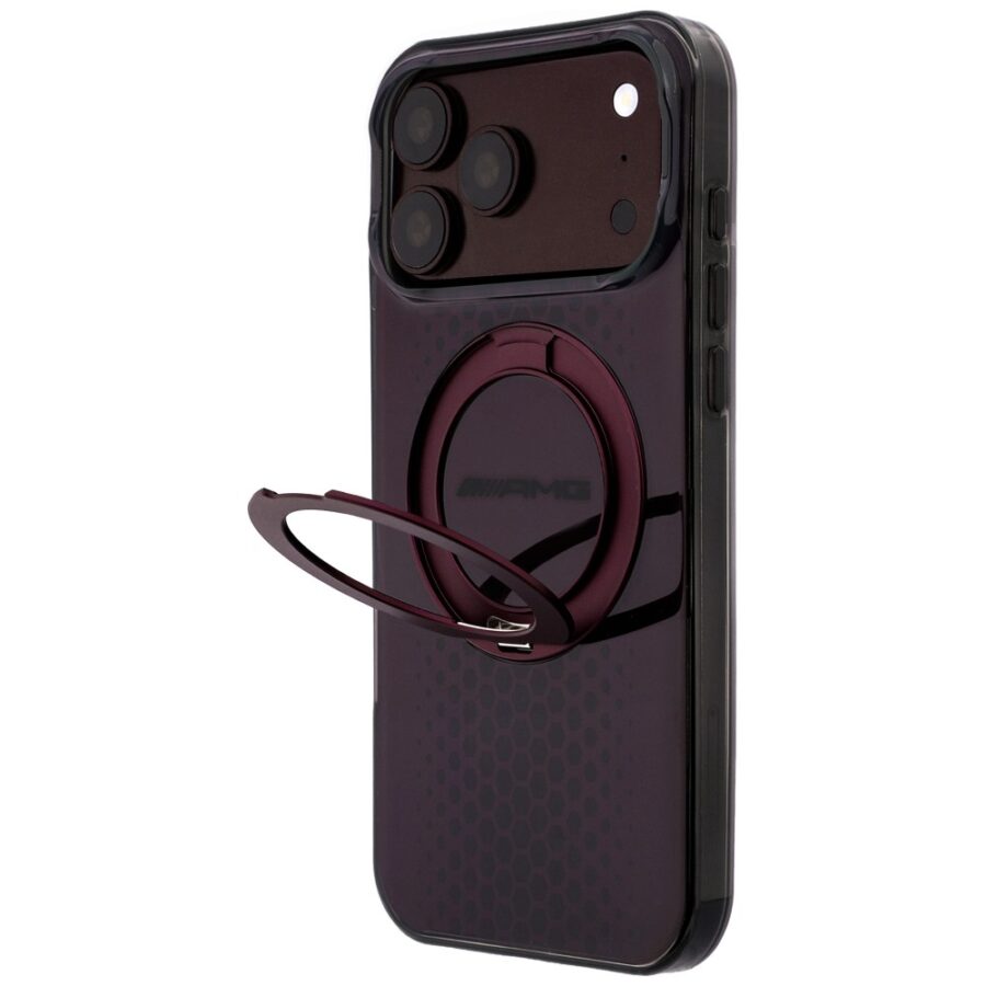 Etui AMG IML Double Layer Urban Line with Ring Stand MagSafe do iPhone 18 Pro Max / 17 Pro Max burgundowy