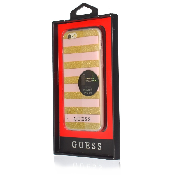 Guess GUHCP6STGPI iPhone 6/6S pinkhardcase Ethnic Chic Stripes 3D