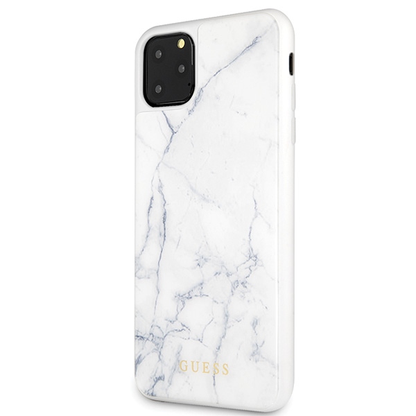 Guess GUHCN65HYMAWH iPhone 11 ProMax biały/white Marble