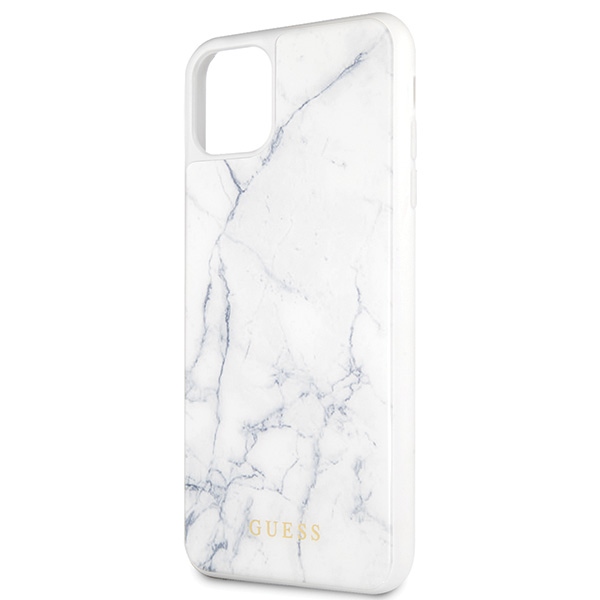 Guess GUHCN65HYMAWH iPhone 11 ProMax biały/white Marble