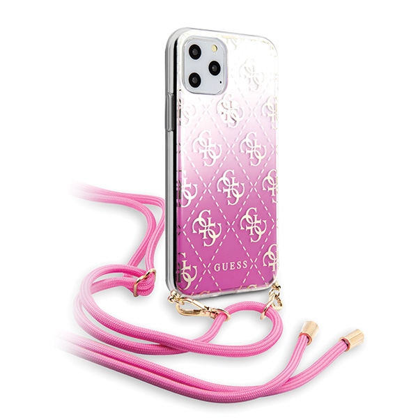 Guess GUHCN65WO4GPI iPhone 11 ProMax różowy/pink hard case 4G Gradient