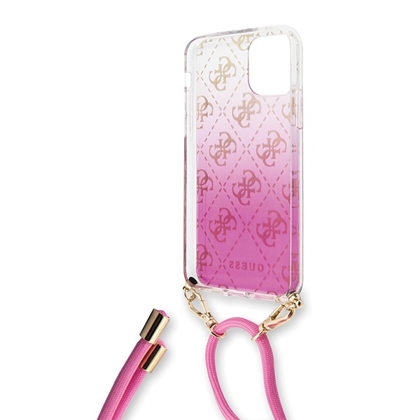Guess GUHCN65WO4GPI iPhone 11 ProMax różowy/pink hard case 4G Gradient