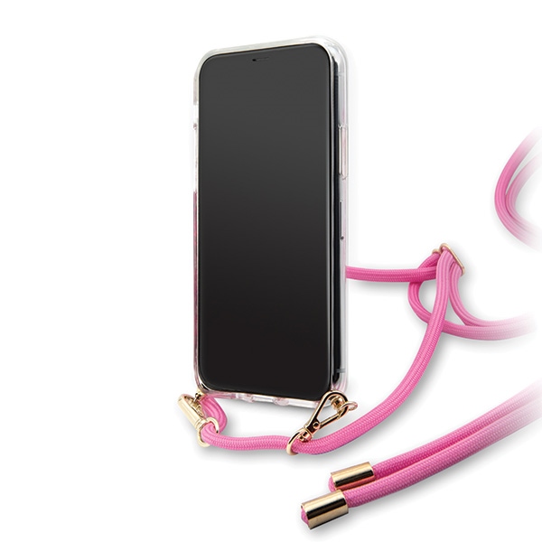 Guess GUHCN65WO4GPI iPhone 11 ProMax różowy/pink hard case 4G Gradient
