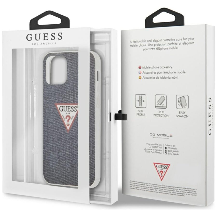 Guess GUHCP12SPCUJULDB iPhone 12 mini 5,4" granatowy/dark blue hardcase Jeans Collection