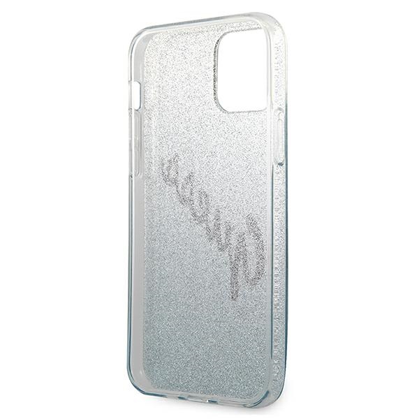 Guess GUHCP12SPCUGLSBL iPhone 12 mini5,4" niebieski/blue hardcase Glitter Gradient Script