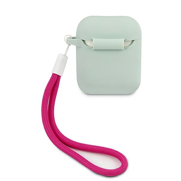 Guess GUACA2LSVSBF AirPods 1/2 coverniebieski fuksja/blue fuschia Silicone Vintage