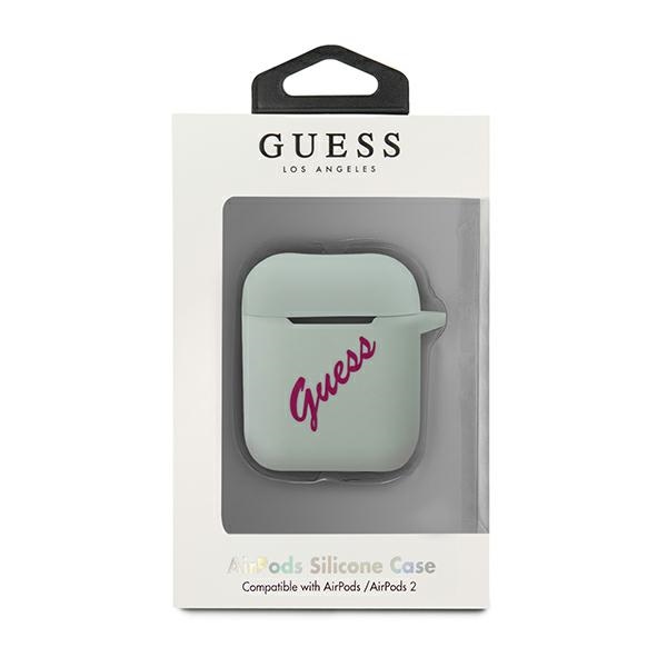Guess GUACA2LSVSBF AirPods 1/2 coverniebieski fuksja/blue fuschia Silicone Vintage