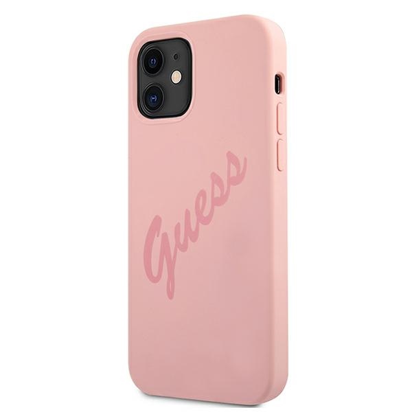 Guess GUHCP12SLSVSPI iPhone 12 mini 5,4" różowy/pink hardcase Script Vintag
