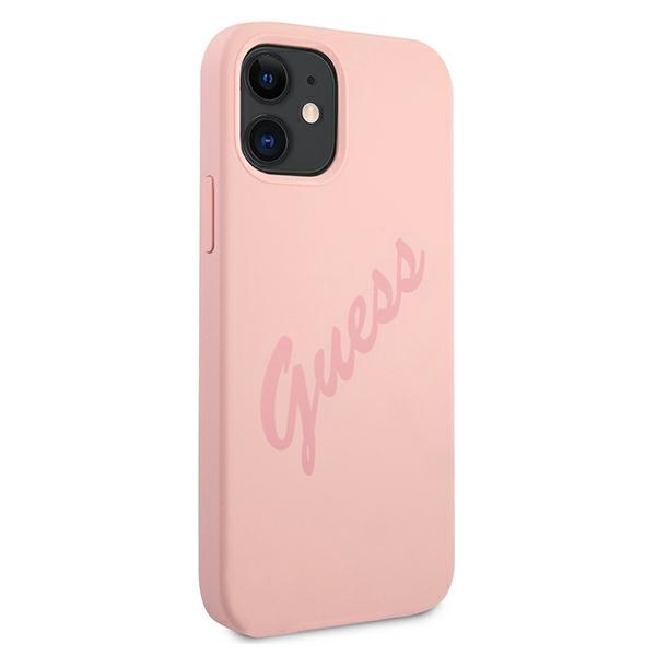 Guess GUHCP12SLSVSPI iPhone 12 mini 5,4" różowy/pink hardcase Script Vintag