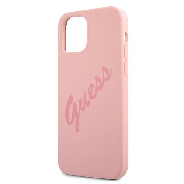 Guess GUHCP12SLSVSPI iPhone 12 mini 5,4" różowy/pink hardcase Script Vintag