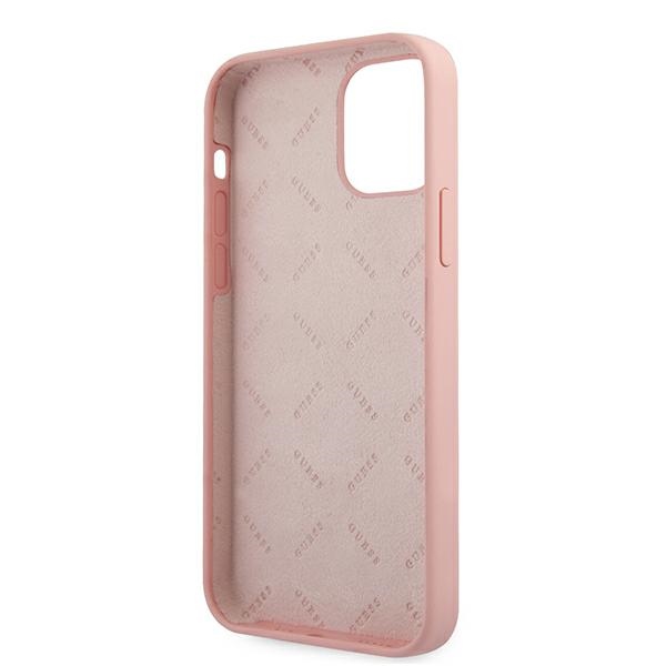 Guess GUHCP12SLSVSPI iPhone 12 mini 5,4" różowy/pink hardcase Script Vintag