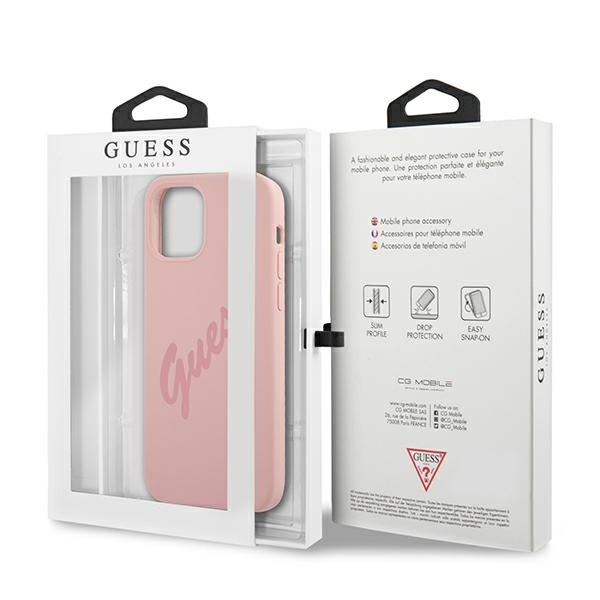 Guess GUHCP12SLSVSPI iPhone 12 mini 5,4" różowy/pink hardcase Script Vintag
