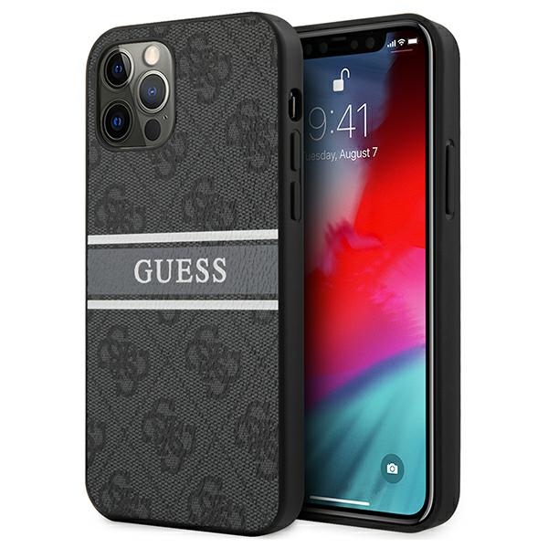 Guess GUHCP12L4GDGR iPhone 12 Pro Max6,7" szary/grey hardcase 4G Stripe