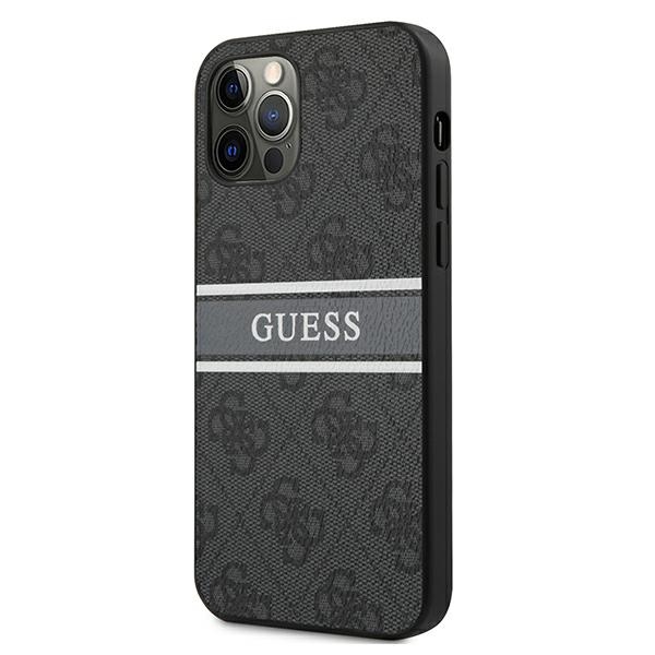 Guess GUHCP12L4GDGR iPhone 12 Pro Max6,7" szary/grey hardcase 4G Stripe