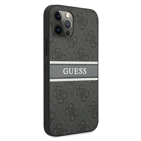 Guess GUHCP12L4GDGR iPhone 12 Pro Max6,7" szary/grey hardcase 4G Stripe