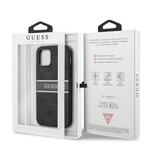 Guess GUHCP12L4GDGR iPhone 12 Pro Max6,7" szary/grey hardcase 4G Stripe