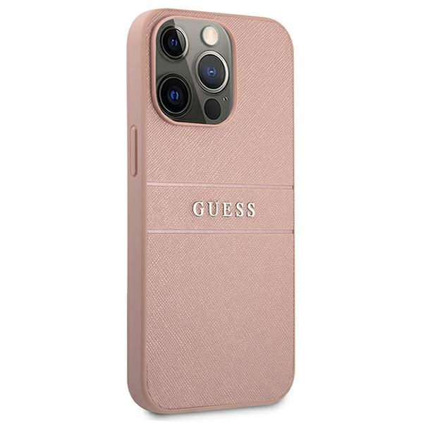 Guess GUHCP13LPSASBPI iPhone 13 Pro / 136,1" różowy/pink hardcase Saffiano Stripe
