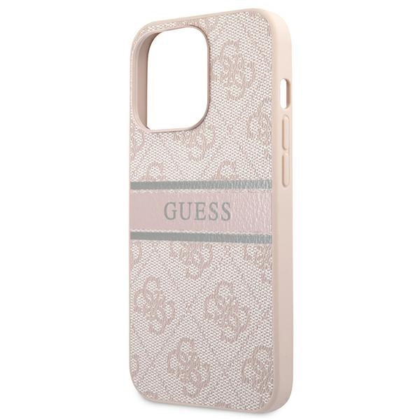 Guess GUHCP13L4GDPI iPhone 13 Pro / 13 6,1" różowy/pink hardcase 4G Stripe
