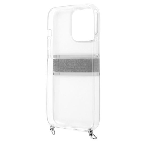 Guess GUHCP13LKC4GBSI iPhone 13 Pro / 136,1" Transparent hardcase 4G Grey Strap Silver Chain