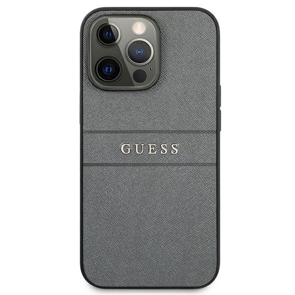 Guess GUHCP13LPSASBGR iPhone 13 Pro / 136,1" szary/grey Saffiano Strap