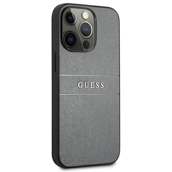 Guess GUHCP13LPSASBGR iPhone 13 Pro / 136,1" szary/grey Saffiano Strap