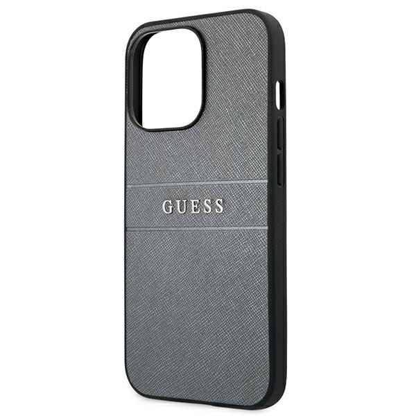Guess GUHCP13LPSASBGR iPhone 13 Pro / 136,1" szary/grey Saffiano Strap