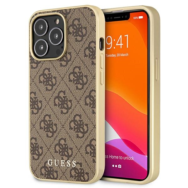 Guess GUHMP13LG4GB iPhone 13 Pro / 136,1" brązowy/brown hard case 4G Collection Magsafe