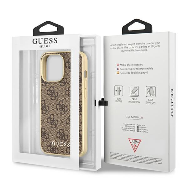 Guess GUHMP13LG4GB iPhone 13 Pro / 136,1" brązowy/brown hard case 4G Collection Magsafe