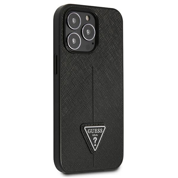 Guess GUHCP13LPSATLK iPhone 13 Pro/ 13 6,1" czarny/black hardcase SaffianoTriangle Logo