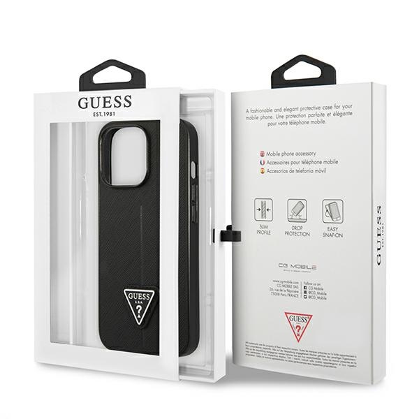 Guess GUHCP13LPSATLK iPhone 13 Pro/ 13 6,1" czarny/black hardcase SaffianoTriangle Logo