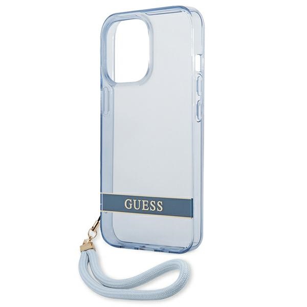 Guess GUHCP13XHTSGSB  iPhone 13 Pro Max6,7" niebieski/blue hardcase Translucent Stap