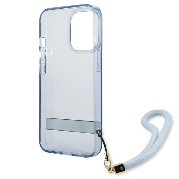 Guess GUHCP13XHTSGSB  iPhone 13 Pro Max6,7" niebieski/blue hardcase Translucent Stap