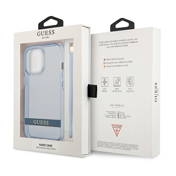 Guess GUHCP13XHTSGSB  iPhone 13 Pro Max6,7" niebieski/blue hardcase Translucent Stap
