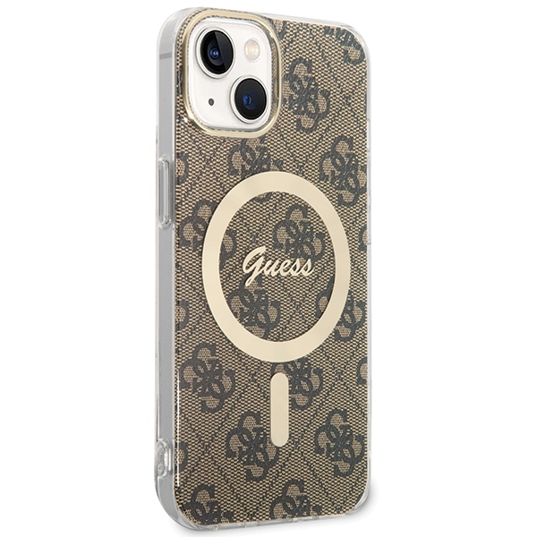 Guess GUHMP13MH4STW iPhone 13 / 14 / 156.1" brązowy/brown hardcase 4G MagSafe