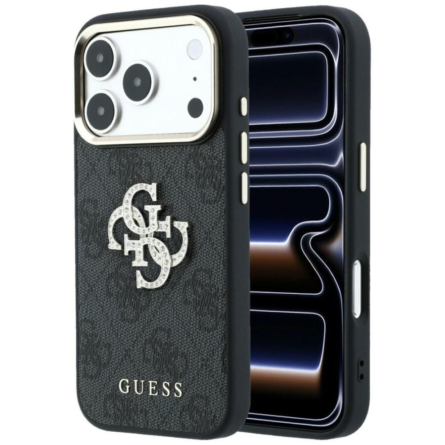 Etui Guess 4G & Big Strass Logo doiPhone 18 Pro / 17 Pro czarny