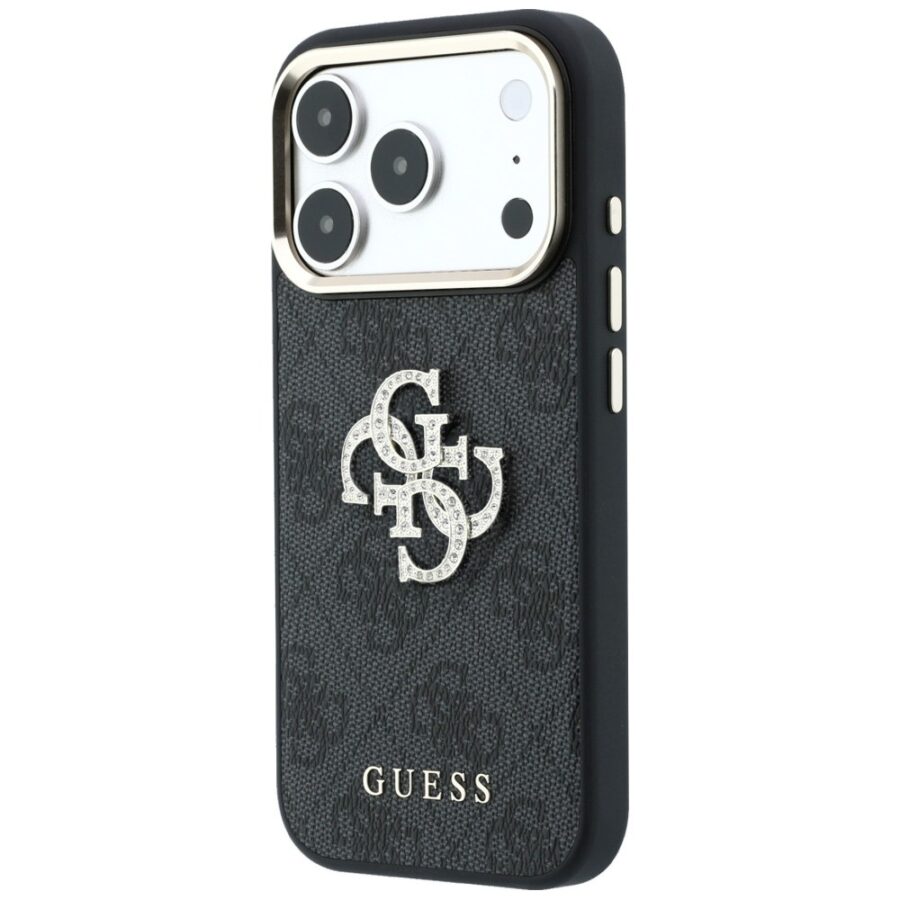 Etui Guess 4G & Big Strass Logo doiPhone 18 Pro / 17 Pro czarny