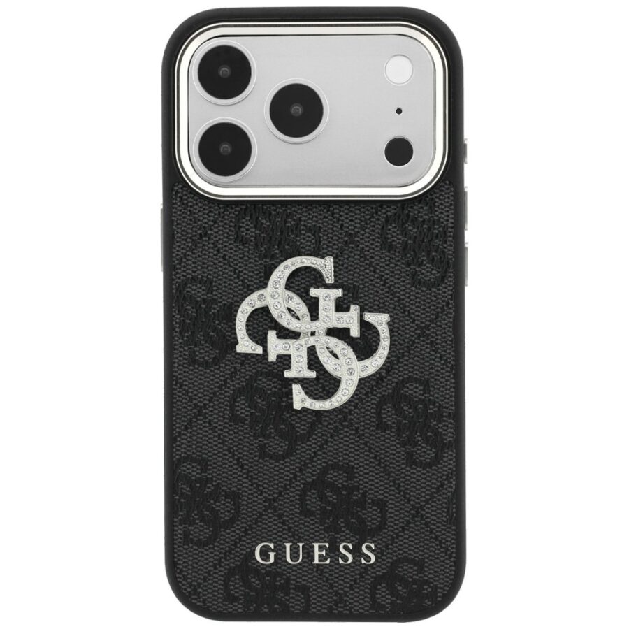 Etui Guess 4G & Big Strass Logo doiPhone 18 Pro / 17 Pro czarny