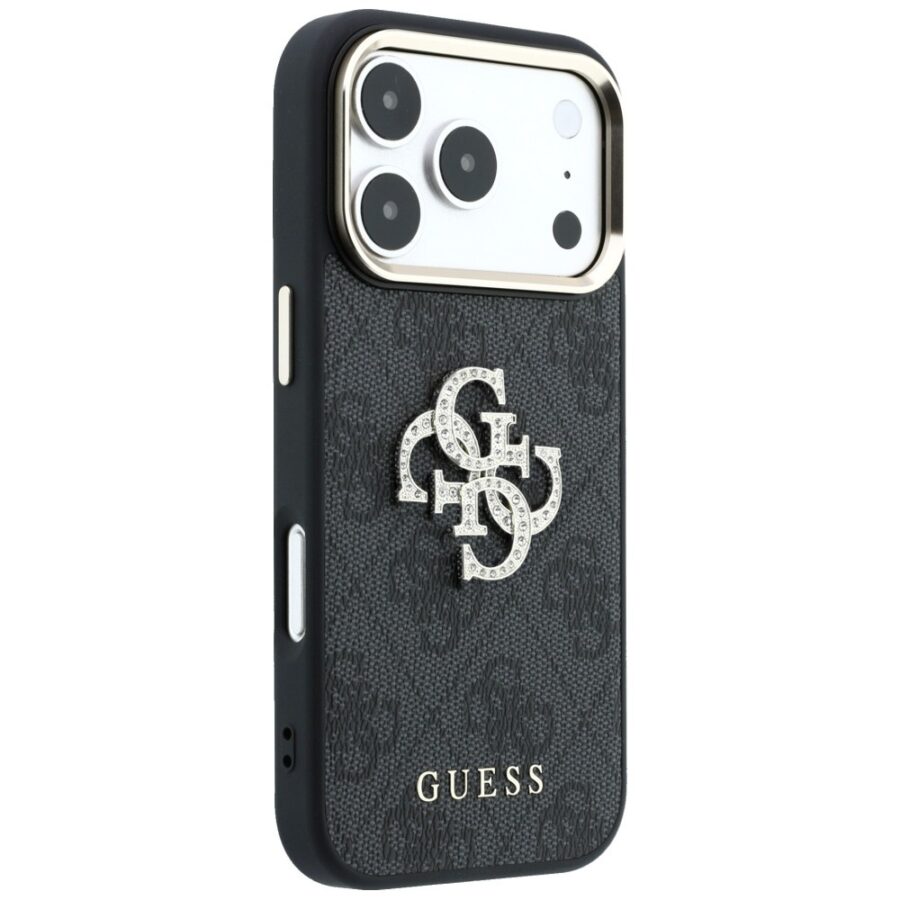 Etui Guess 4G & Big Strass Logo doiPhone 18 Pro / 17 Pro czarny
