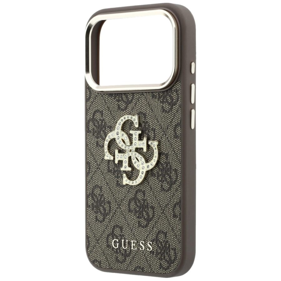 Etui Guess 4G & Big Strass Logo doiPhone 18 Pro / 17 Pro brązowy
