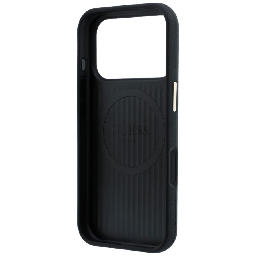 Etui Guess Kevlar Triangle Logo MagSafe do iPhone 18 Pro Max / 17 Pro Max czarny