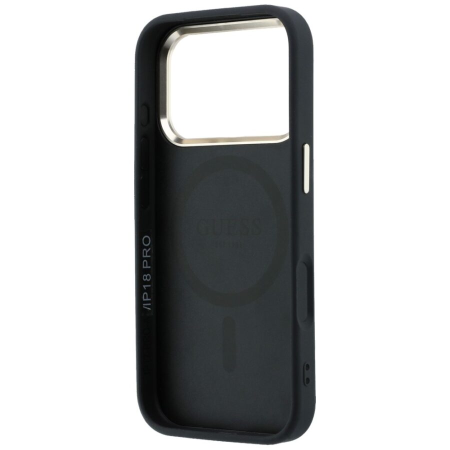 Etui Guess Saffiano Small 4G & Classic Logo MagSafe do iPhone 18 Pro / 17 Pro czarny
