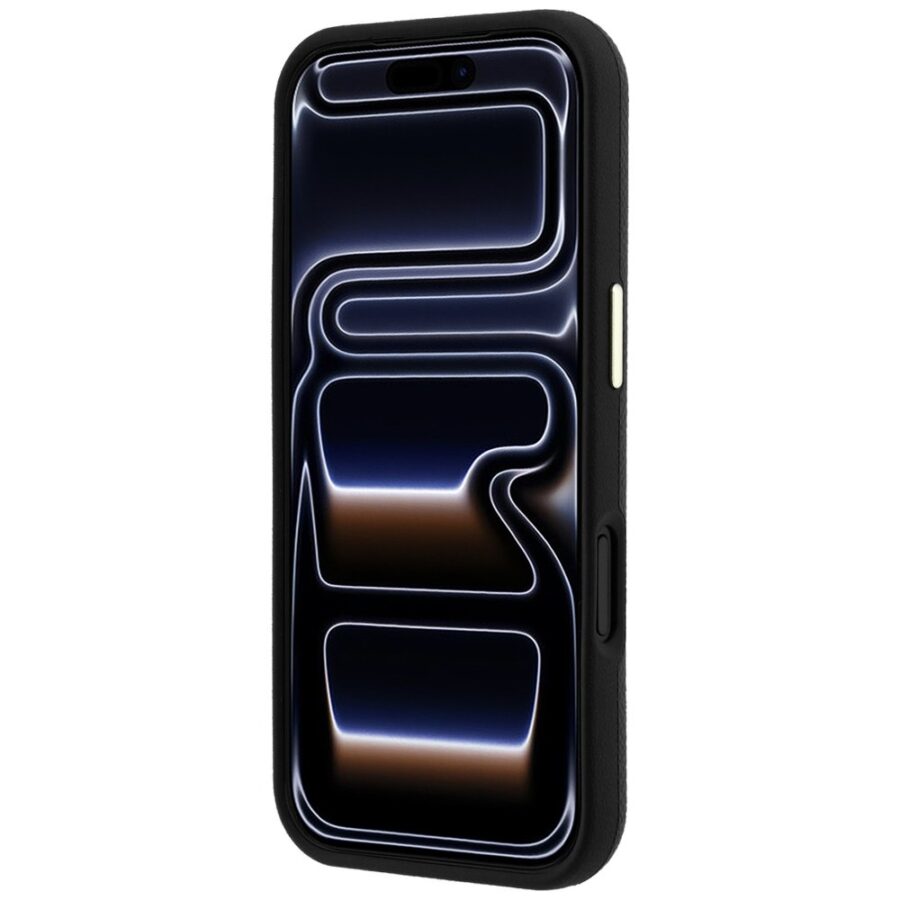 Etui Guess Grained & Big Resin Logo do iPhone 18 Pro / 17 Pro czarny