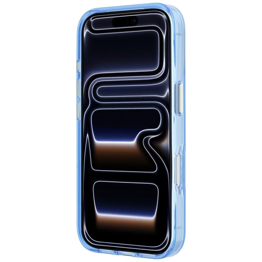 Etui Guess IML 4G Script Metal do iPhone 18 Pro Max / 17 Pro Max jasno niebieski