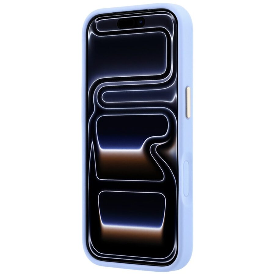 Etui Guess Ring Stand 360 Grained Classic Logo MagSafe do iPhone 18 Pro / 17 Pro jasnoniebieski
