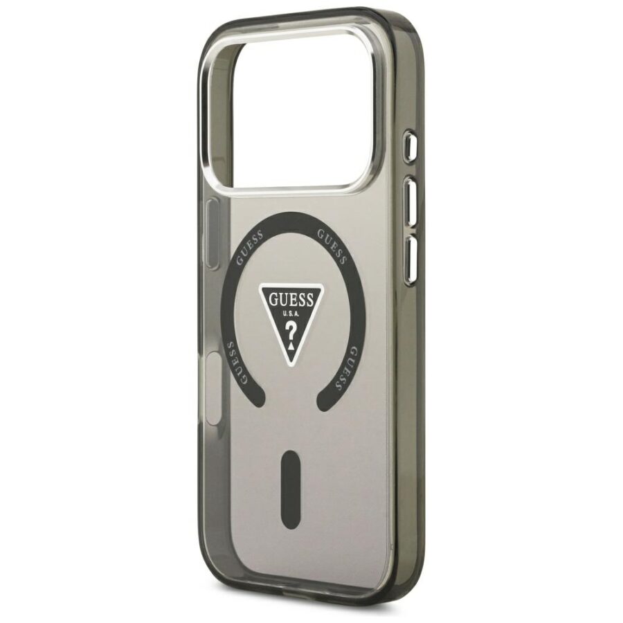 Etui Guess IML Gradient Triangle Logo MagSafe do iPhone 18 Pro Max / 17 Pro Max czarny