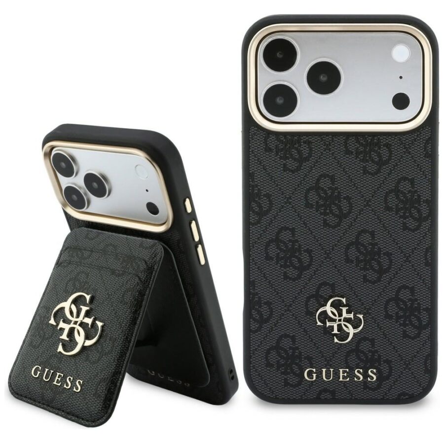 Etui Guess 4G z portfelem Magsafe do iPhone 18 Pro / 17 Pro czarny