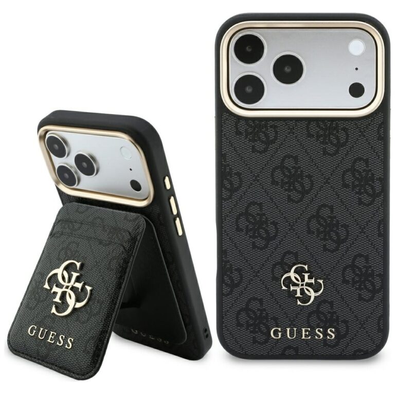 Etui Guess 4G z portfelem Magsafe do iPhone 18 Pro Max / 17 Pro Max czarny